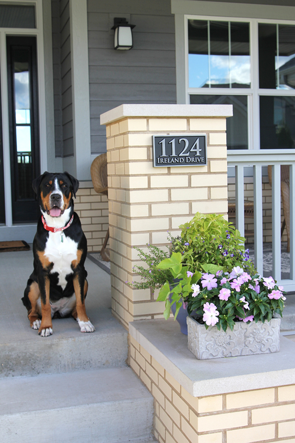 Thanks for all the help getting the sign right! We think it really adds a beautiful touch to our porch. - Petra 8/2015 (81) (Sign is pictured with 