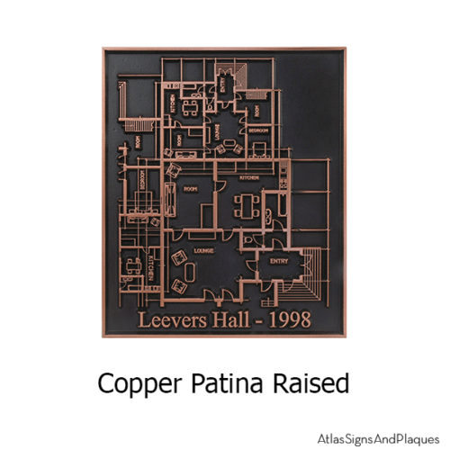 Tactile Blueprint Plaque - Copper