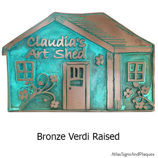 Artsy Shack Plaque - Bronze Verdi