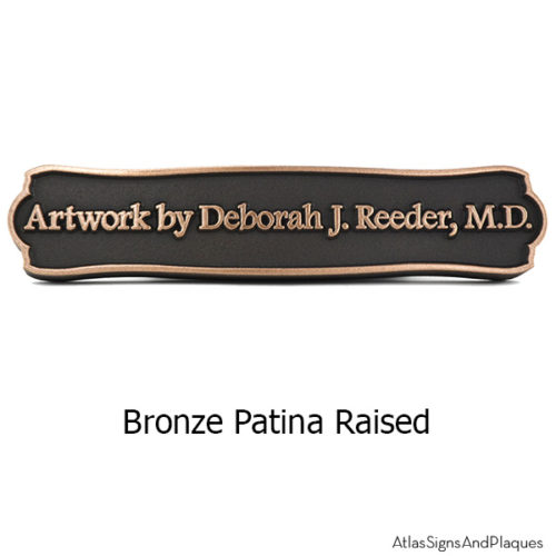 Fancy Frame Name Plaque - Bronze