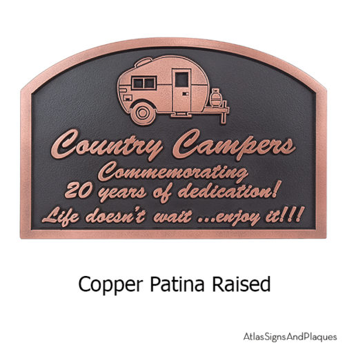 Happy Campers Sign - Copper