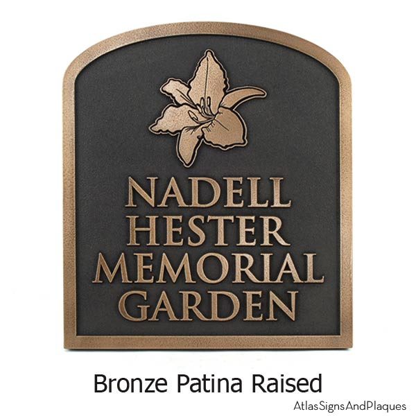 Lily Garden Plaque - Bronze