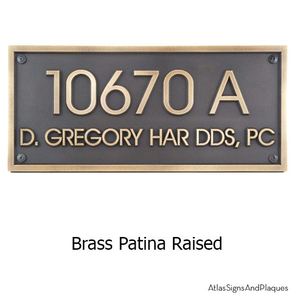 Modern Business Plaque - Brass