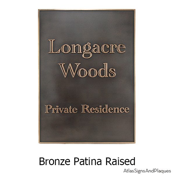 Hesperis Estate Address Sign - Bronze