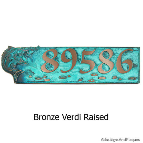 Bass Address Plaque - Bronze Verdi