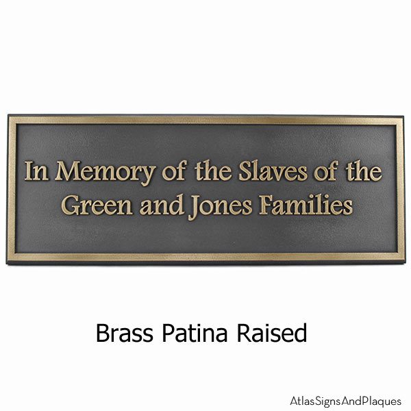 Beveled Edge Dedication Plaque - Brass