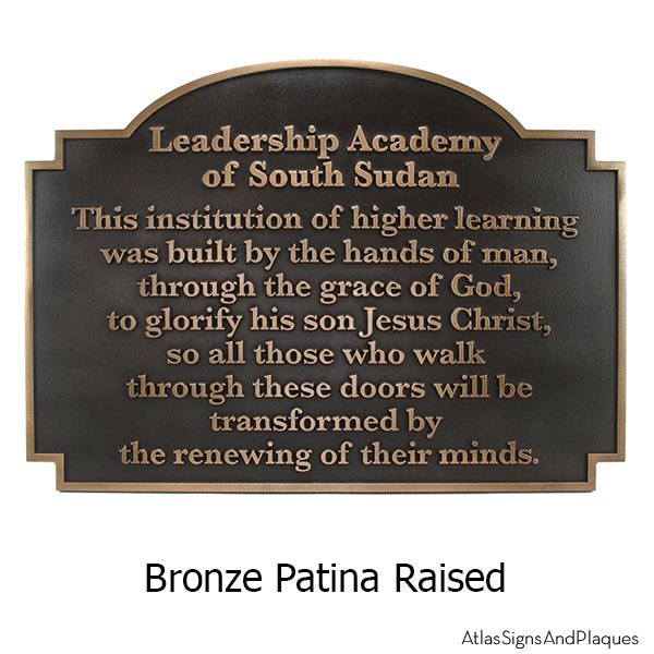Custom Commemorative Plaque - Bronze