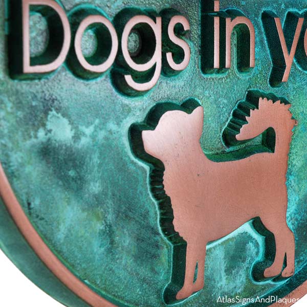 Dogs In Yard Sign Handcrafted Signs and Plaques Atlas Signs