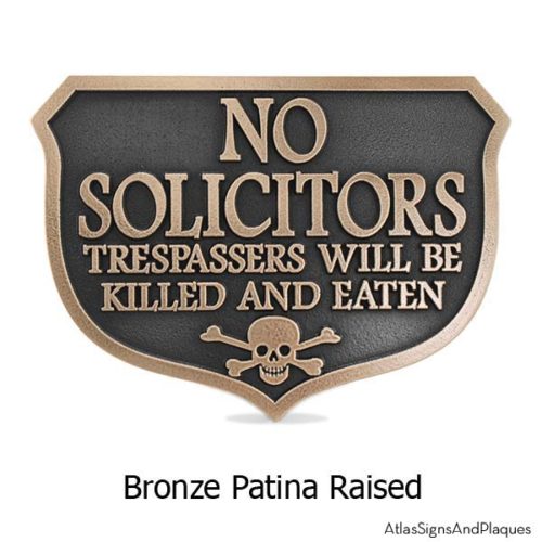 Eating Solicitors Sign Shield - Bronze