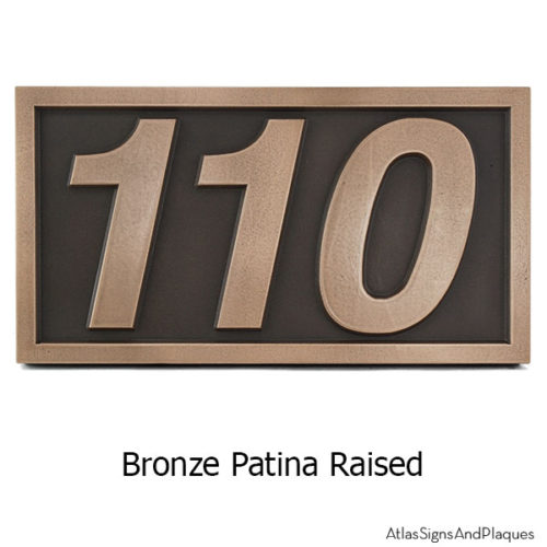 Helvetica Address Numbers - Bronze