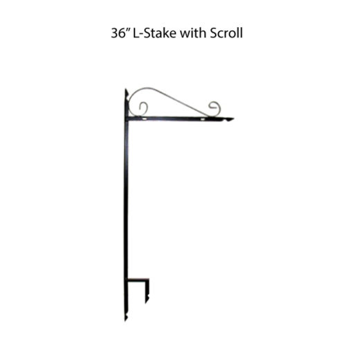 36" L-Stake with Scroll
