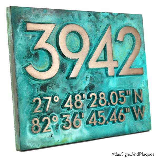 Latitude Longitude Address Number Plaque - Atlas Signs and Plaques