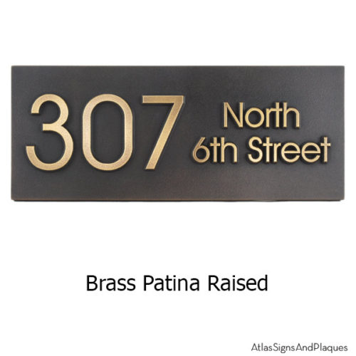 Modern Advantage Street Sign - Brass