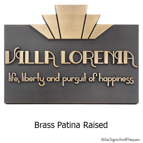 Moderne Art Deco Address Plaque Atlas Signs And Plaques Moderne Art Deco Address Plaque Br