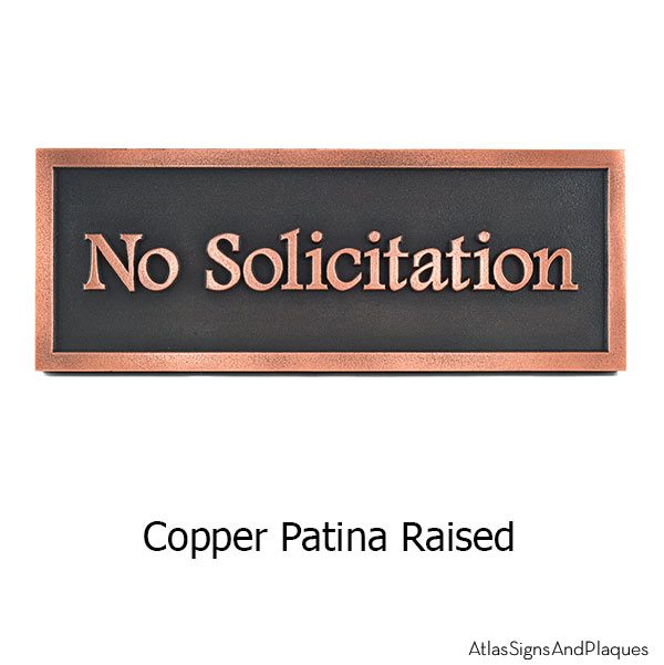 No Solicitation Simple Footlite Font - Copper
