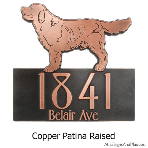 Dog Shaped Custom Canine Sign - Copper Retriever