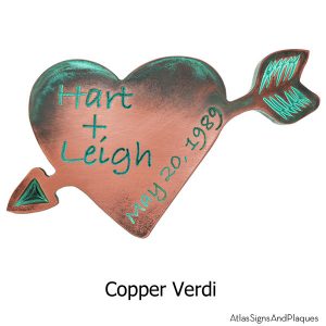Carved Heart Valentine Anniversary Plaque