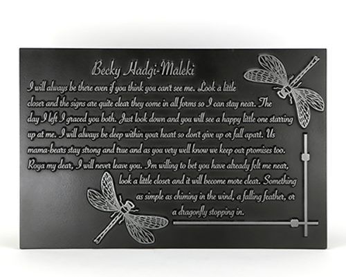 Dragonfly Memorial Sign