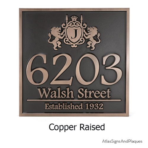 Family Crest Address Sign