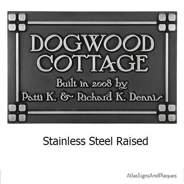 Customized Frank Lloyd Craftsman Address Plaque