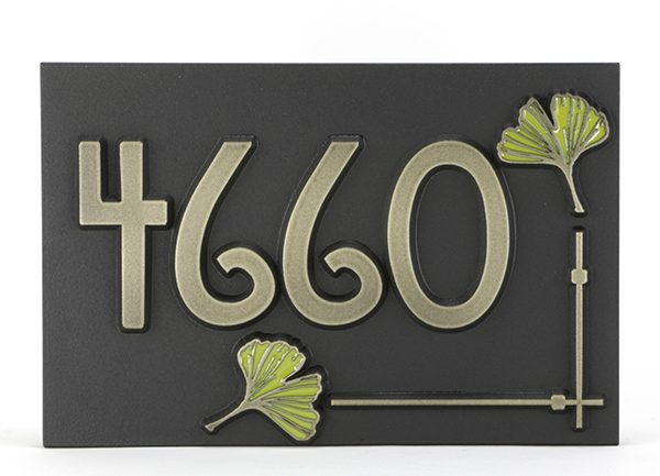 Ginkgo Leaf House Numbers - Atlas Signs and Plaques