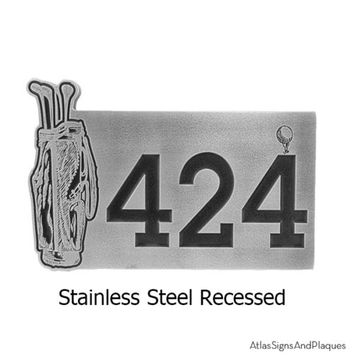 Recessed Golf Address Plaque