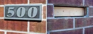 Replace a brick with a plaque