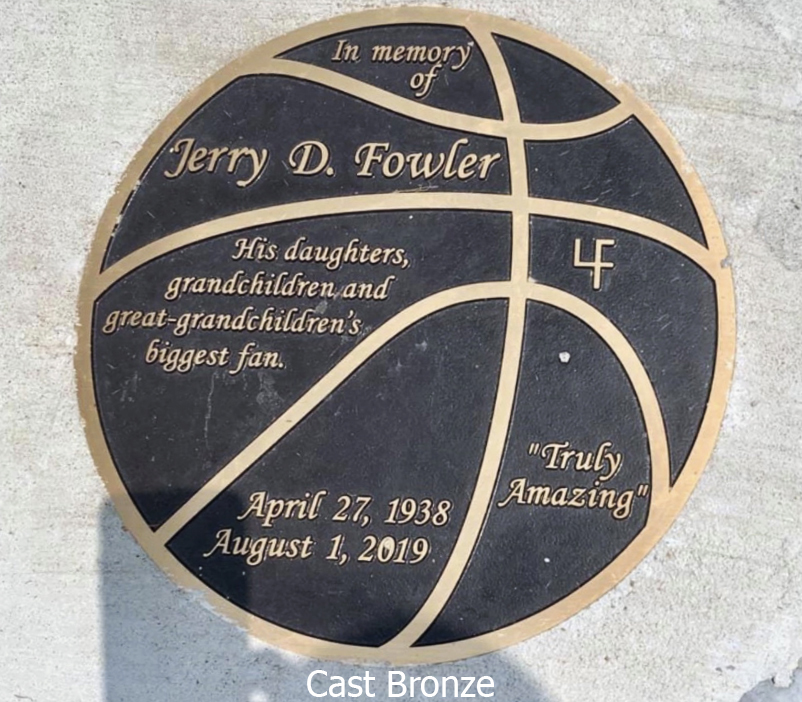 Basketball Memorial Plaque - Atlas Signs and Plaques