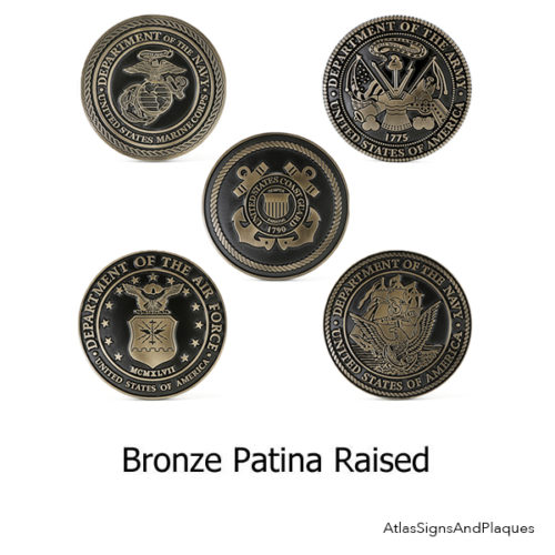 Bronze Military Service Plaques – Set Of 5 Branches
