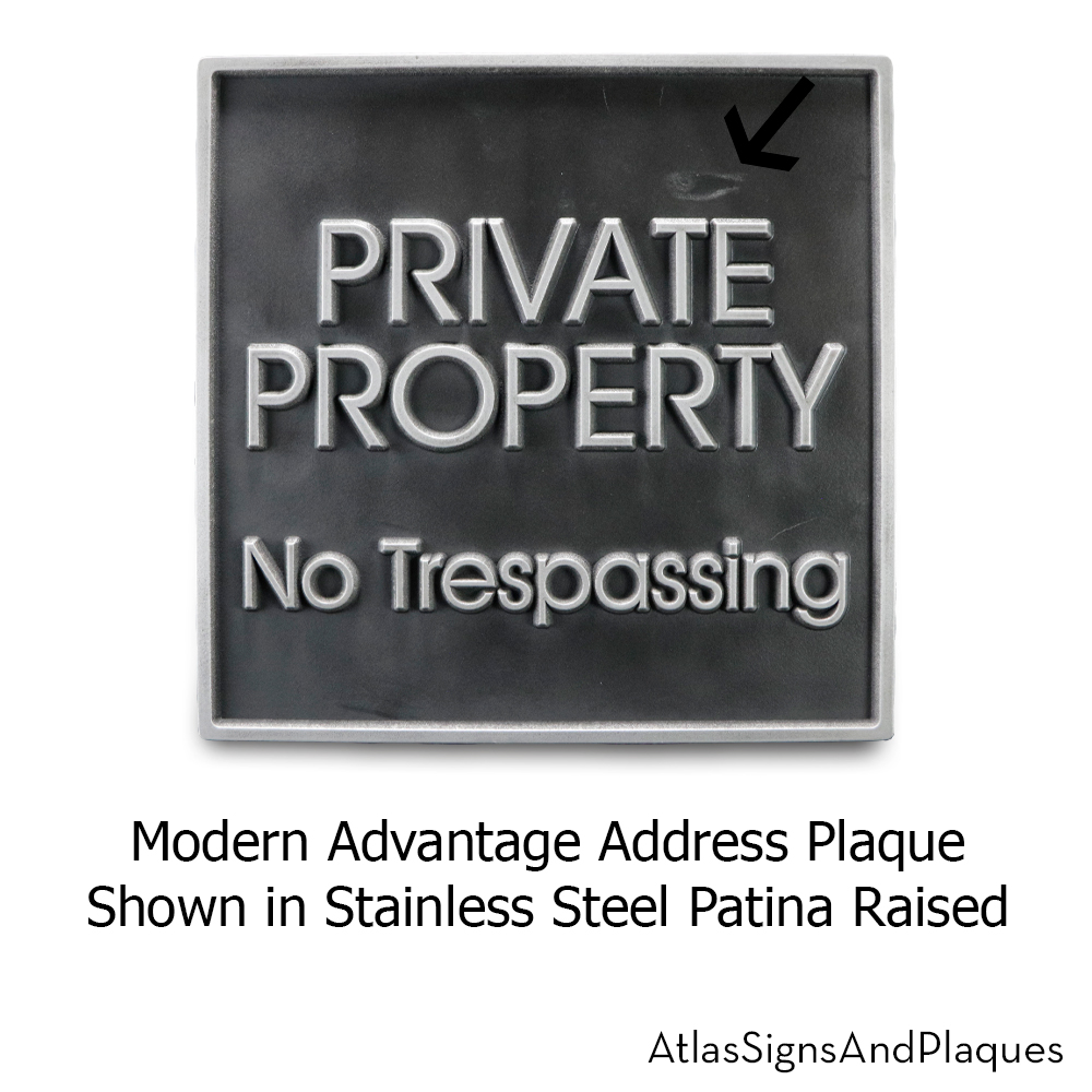 Modern Advantage Address Plaque