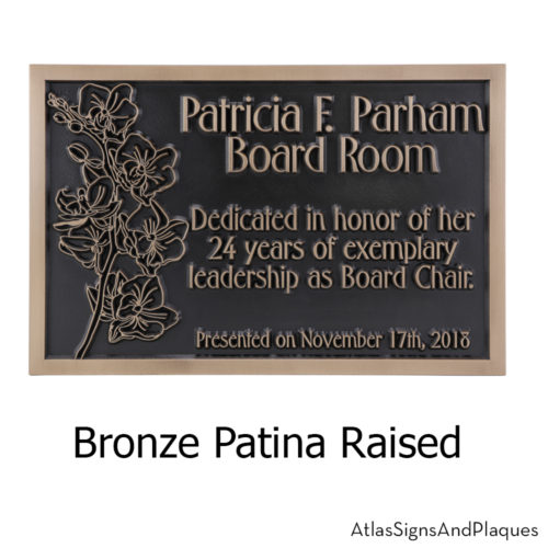 Orchid Dedication Plaque