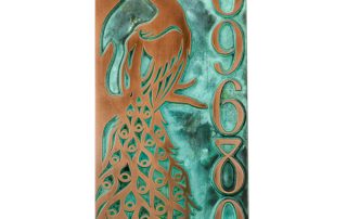 Peacock Address Plaque