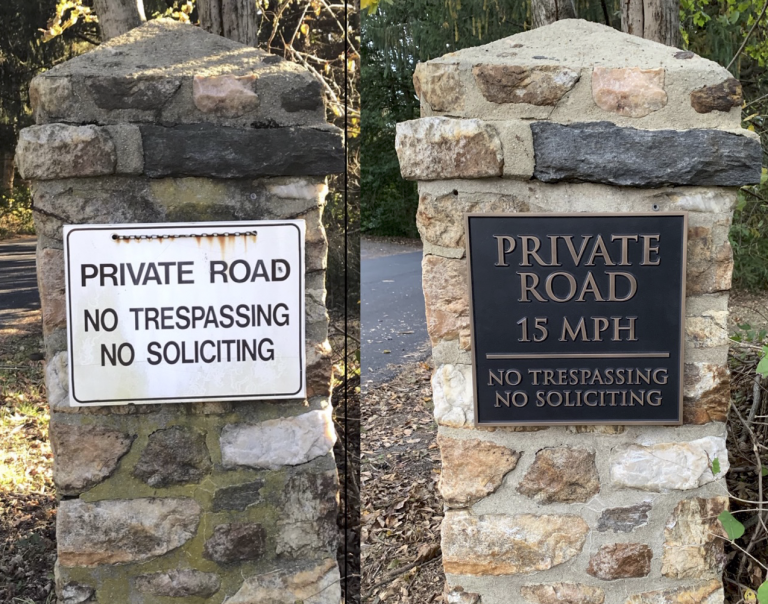 Customer picture of installed sign