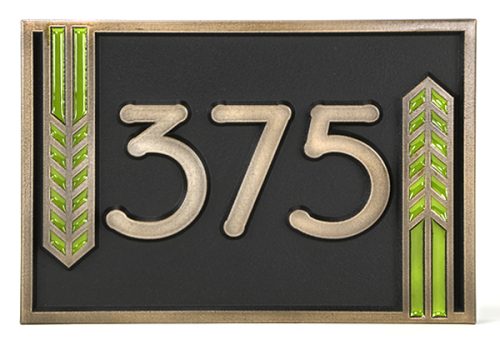 stained glass address plaque