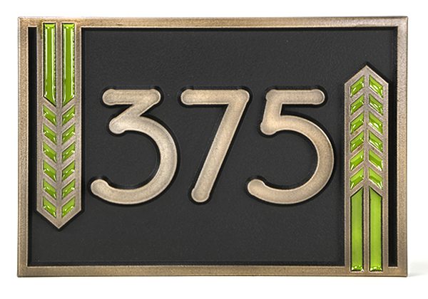 Frank's Stained Glass Address Plaque