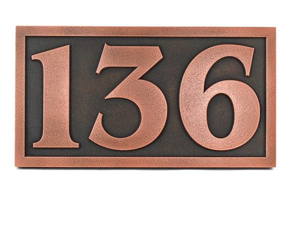 Benguiat Address Numbers - Brass