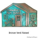 Artsy Shack Plaque - Bronze Verdi