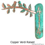 Birds on a Branch Address Plaque - Copper Verdi