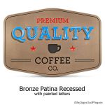 Coffee Shop Sign - Bronze with Paint