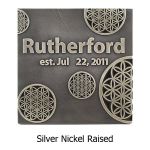 Flower of Life Wedding Plaque - Silver Nickel
