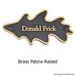 Oak Leaf Name Plaque - Brass
