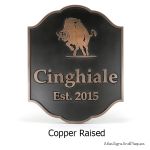 Cingiale With Boar Copper Raised