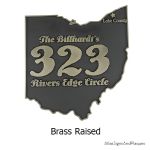 Ohio Sign Brass Raised