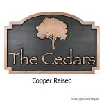 The Cedars Copper Raised