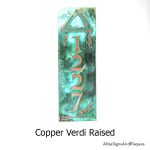 Copper Verdi finish on our Dream Catcher Address Plaque