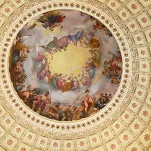View of Fresco, "The Apotheosis of Washington" on Rotunda Ceiling