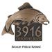 Salmon Fish Address Plaque - Bronze