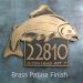 Salmon Fish Address Plaque - Brass
