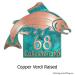 Salmon Fish Address Plaque - Copper Verdi