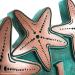 Starfish Oval Plaque - Copper Verdi Detail